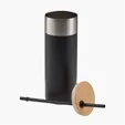 Evans 20 oz Stainless Steel Travel Tumbler with Bamboo Lid & Straw — view 5