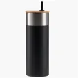Evans 20 oz Stainless Steel Travel Tumbler with Bamboo Lid & Straw — view 6