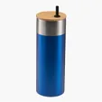 Evans 20 oz Stainless Steel Travel Tumbler with Bamboo Lid & Straw — view 7