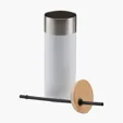 Evans 20 oz Stainless Steel Travel Tumbler with Bamboo Lid & Straw — view 11