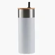 Evans 20 oz Stainless Steel Travel Tumbler with Bamboo Lid & Straw — view 12