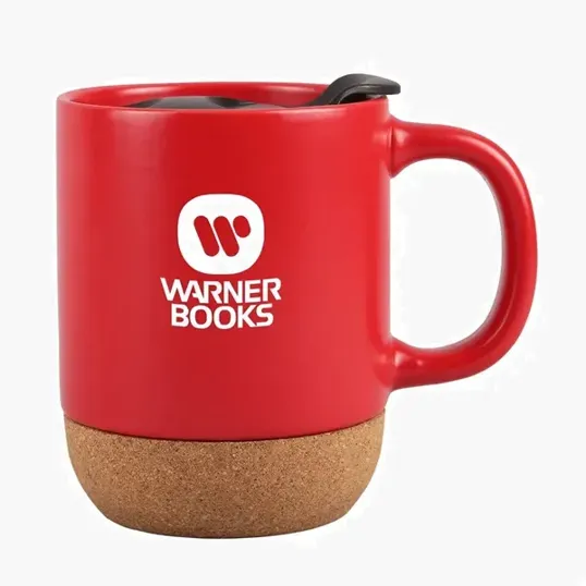 12 oz. Ceramic Mug with Cork Base and Slide-Locking Lid — view 7