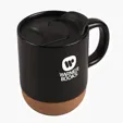 12 oz. Ceramic Mug with Cork Base and Slide-Locking Lid — view 2