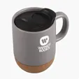 12 oz. Ceramic Mug with Cork Base and Slide-Locking Lid — view 4