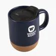 12 oz. Ceramic Mug with Cork Base and Slide-Locking Lid — view 6