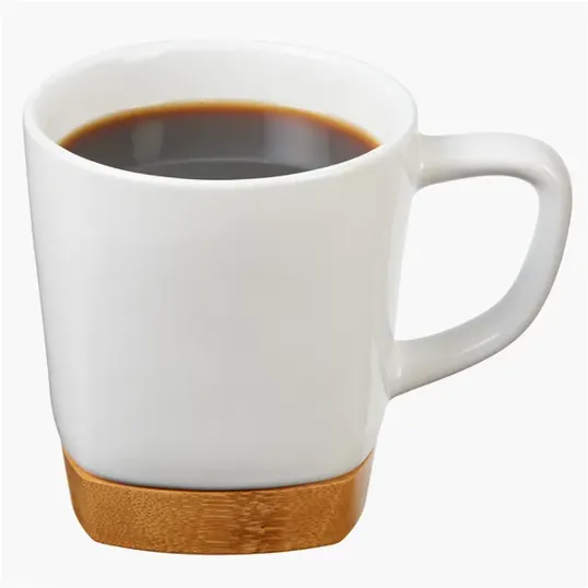Evans 11 oz. Ceramic Coffee Mug with Removable Bamboo Coaster — view 3