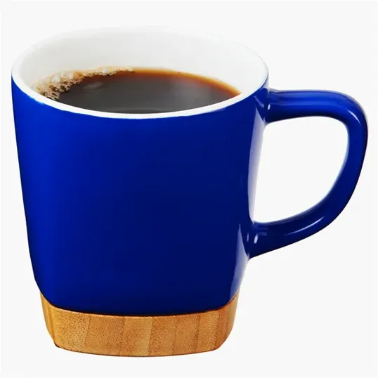 Evans 11 oz. Ceramic Coffee Mug with Removable Bamboo Coaster — view 5
