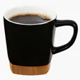 Evans 11 oz. Ceramic Coffee Mug with Removable Bamboo Coaster — view 2