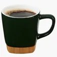 Evans 11 oz. Ceramic Coffee Mug with Removable Bamboo Coaster — view 4