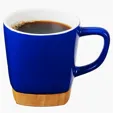 Evans 11 oz. Ceramic Coffee Mug with Removable Bamboo Coaster — view 5