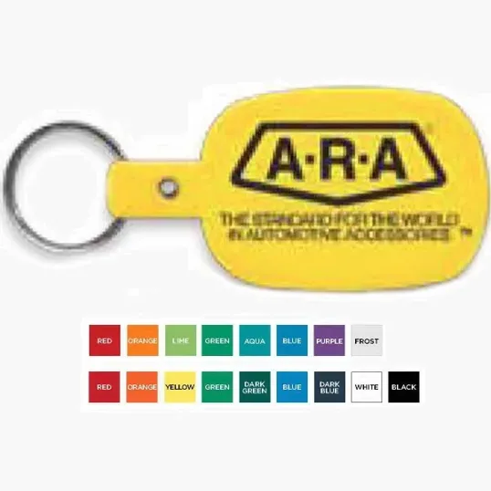Rounded Rectangle Key Tag with Split Ring