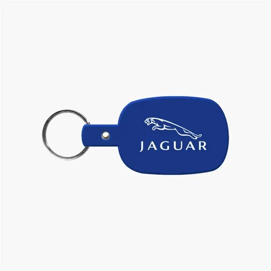 Rounded Rectangle Key Tag with Split Ring — view 3