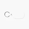 Rounded Rectangle Key Tag with Split Ring — view 34