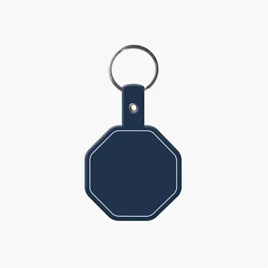 Stop Sign Flexible Key Tag with Split Ring Keychain — view 4