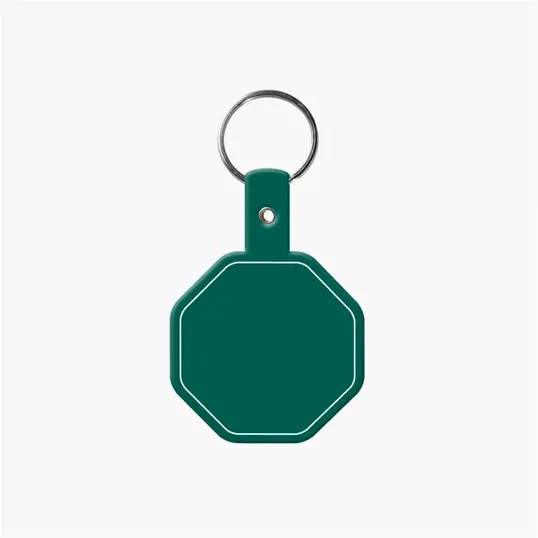 Stop Sign Flexible Key Tag with Split Ring Keychain — view 5