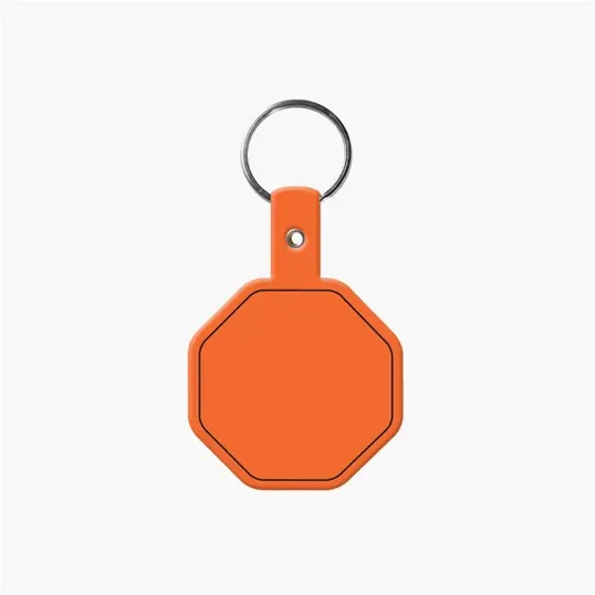 Stop Sign Flexible Key Tag with Split Ring Keychain — view 7