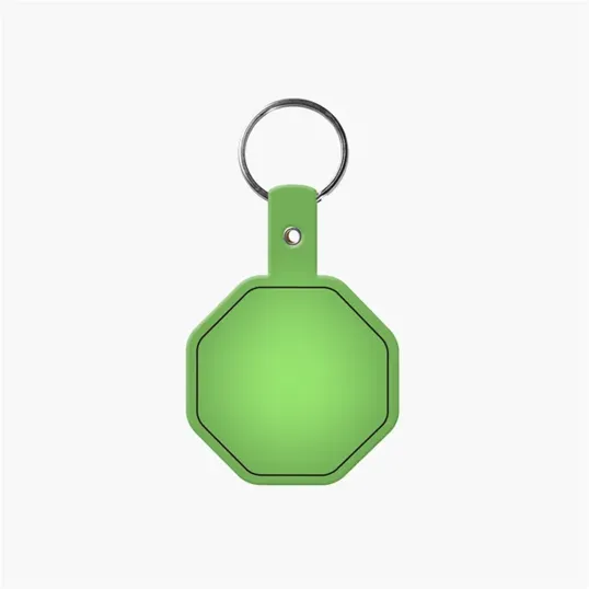 Stop Sign Flexible Key Tag with Split Ring Keychain — view 13