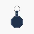 Stop Sign Flexible Key Tag with Split Ring Keychain — view 4