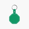 Stop Sign Flexible Key Tag with Split Ring Keychain — view 6