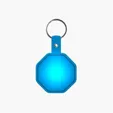 Stop Sign Flexible Key Tag with Split Ring Keychain — view 10