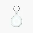 Stop Sign Flexible Key Tag with Split Ring Keychain — view 11