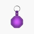 Stop Sign Flexible Key Tag with Split Ring Keychain — view 15