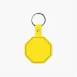 Stop Sign Flexible Key Tag with Split Ring Keychain — view 18