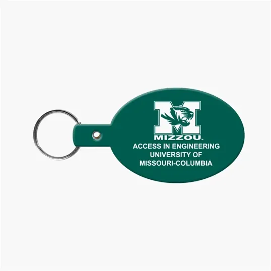 Oval Flexible Key Tag with Split Ring Keychain — view 4