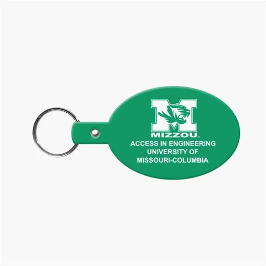 Oval Flexible Key Tag with Split Ring Keychain — view 5