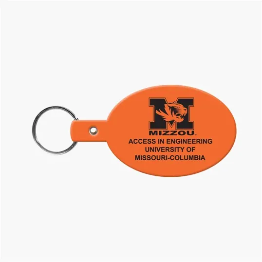 Oval Flexible Key Tag with Split Ring Keychain — view 6