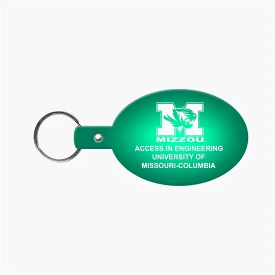 Oval Flexible Key Tag with Split Ring Keychain — view 11