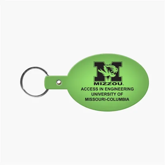 Oval Flexible Key Tag with Split Ring Keychain — view 12