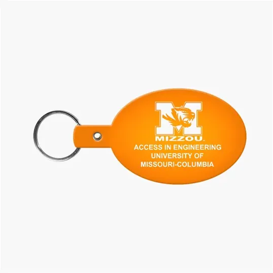 Oval Flexible Key Tag with Split Ring Keychain — view 13