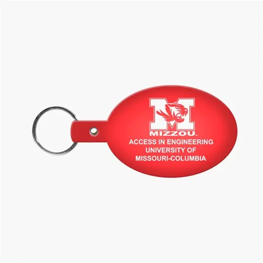Oval Flexible Key Tag with Split Ring Keychain — view 15