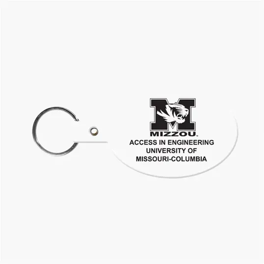 Oval Flexible Key Tag with Split Ring Keychain — view 16