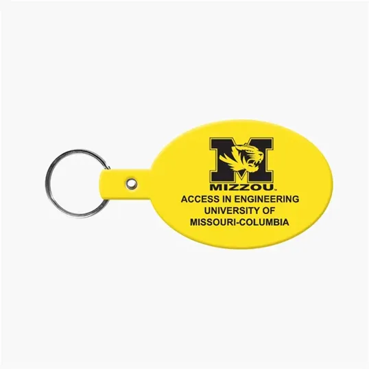 Oval Flexible Key Tag with Split Ring Keychain — view 17
