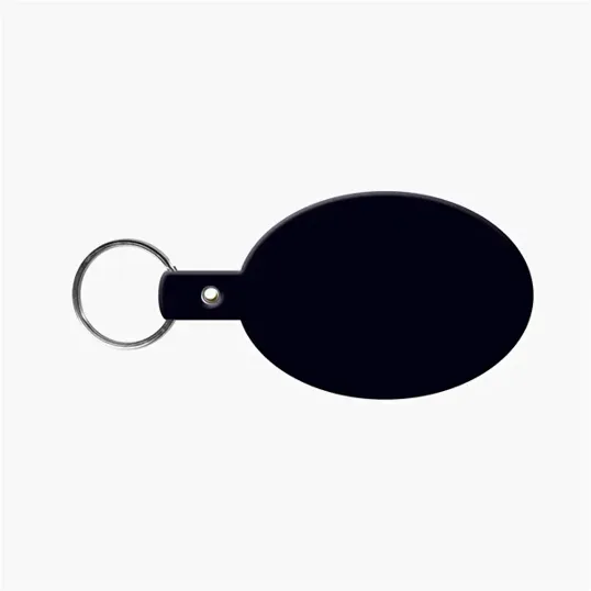 Oval Flexible Key Tag with Split Ring Keychain — view 18
