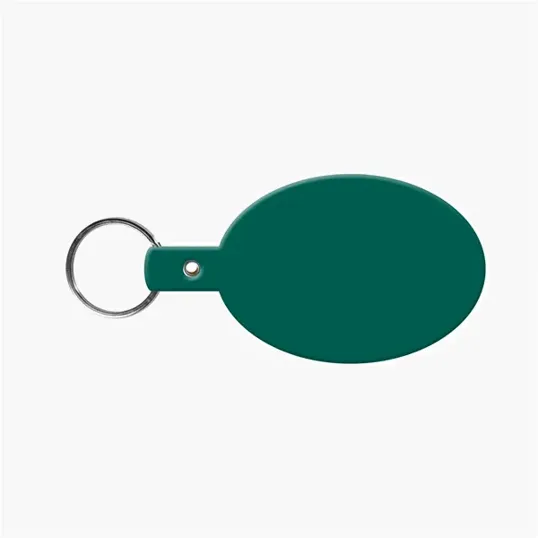 Oval Flexible Key Tag with Split Ring Keychain — view 21
