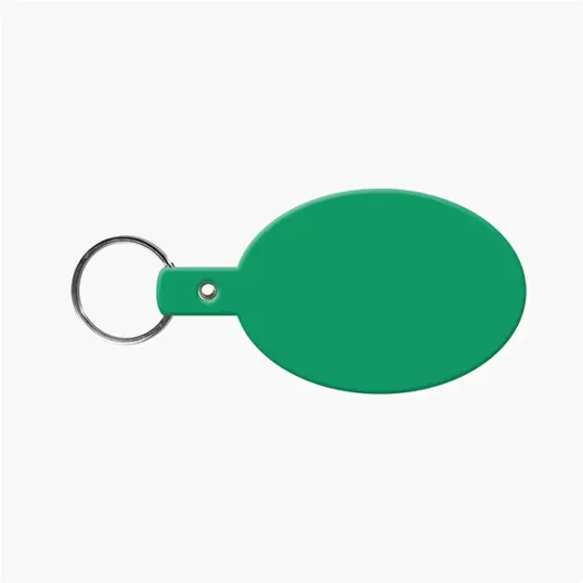 Oval Flexible Key Tag with Split Ring Keychain — view 22