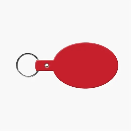 Oval Flexible Key Tag with Split Ring Keychain — view 24