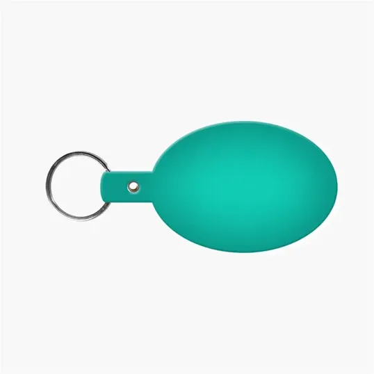 Oval Flexible Key Tag with Split Ring Keychain — view 25