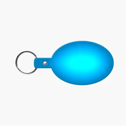 Oval Flexible Key Tag with Split Ring Keychain — view 26