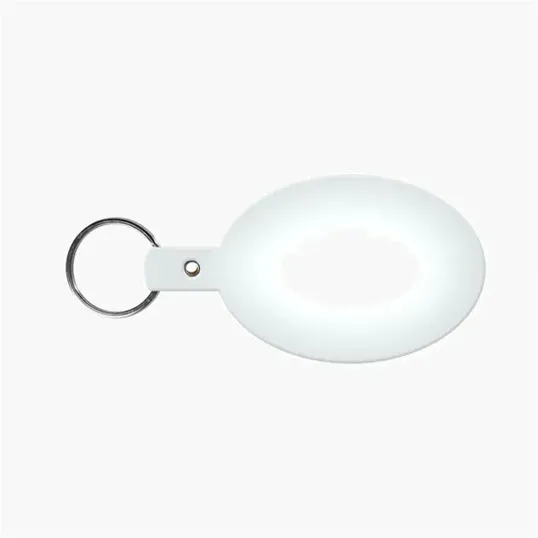 Oval Flexible Key Tag with Split Ring Keychain — view 27