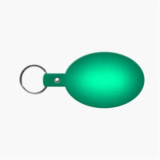 Oval Flexible Key Tag with Split Ring Keychain — view 28