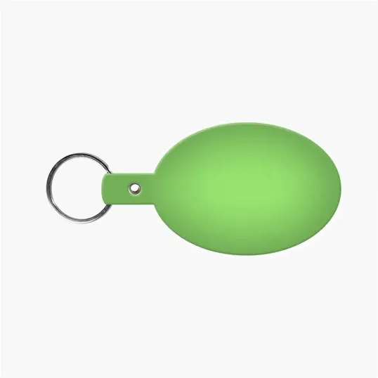 Oval Flexible Key Tag with Split Ring Keychain — view 29