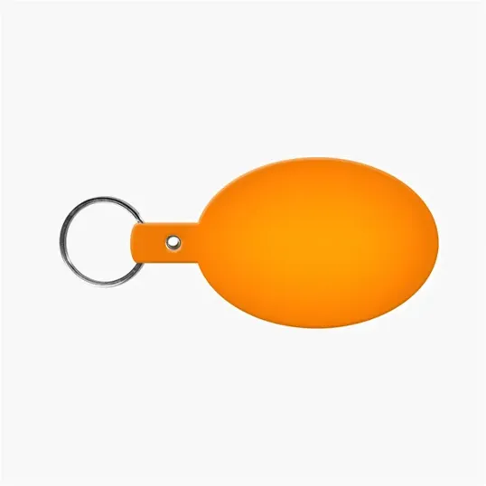 Oval Flexible Key Tag with Split Ring Keychain — view 30