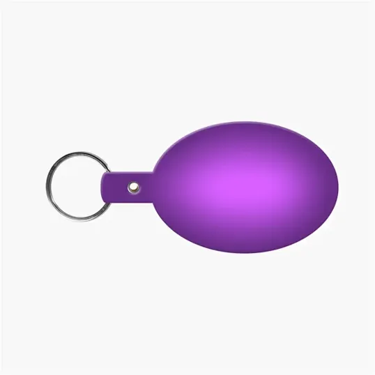 Oval Flexible Key Tag with Split Ring Keychain — view 31