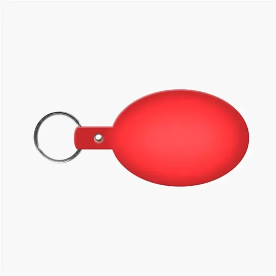 Oval Flexible Key Tag with Split Ring Keychain — view 32