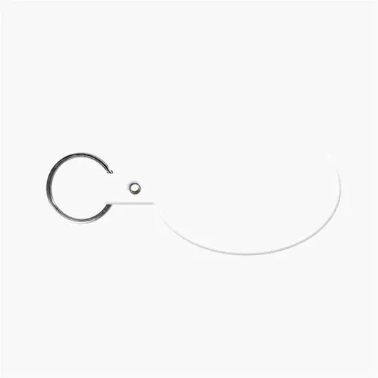 Oval Flexible Key Tag with Split Ring Keychain — view 33