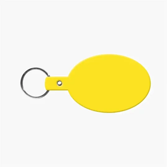 Oval Flexible Key Tag with Split Ring Keychain — view 34